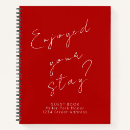 Guest Feedback Guest Book Red Notizbuch