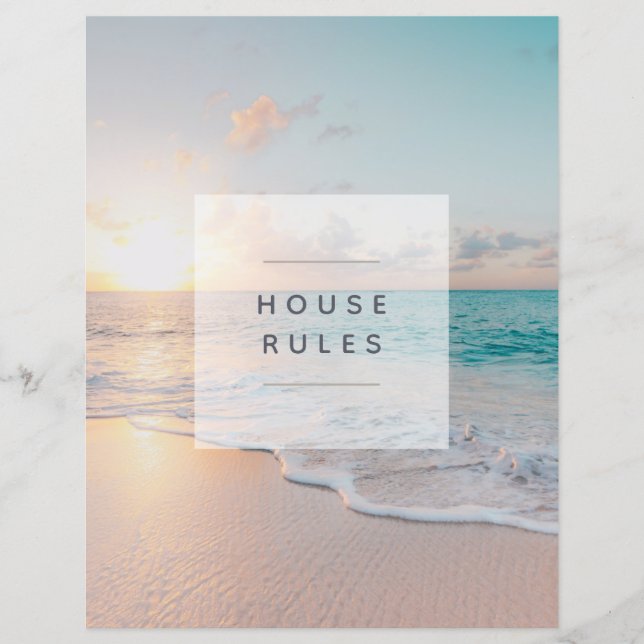 Guest House Airbnb Welcome Book Dividers (Vorderseite)