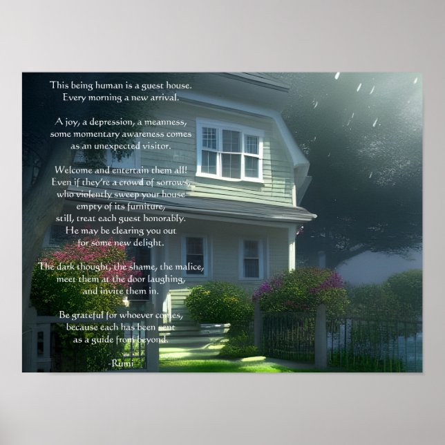 Guest House Rumi Poem Poster (Vorne)