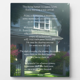 Guest House Rumi Poem Tabletop Fotoplatte