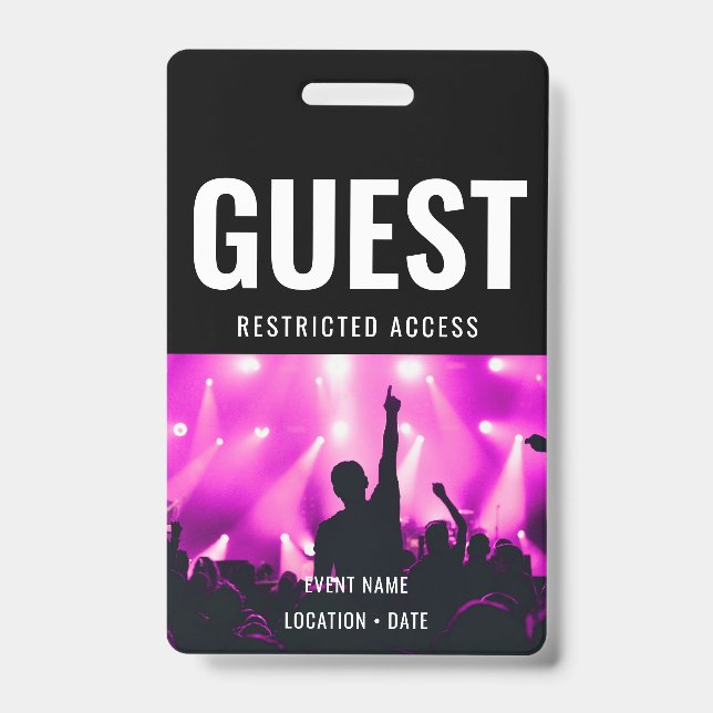 Guest Individuelle Name All Access Pass KonzertBel Ausweis (Vorderseite)