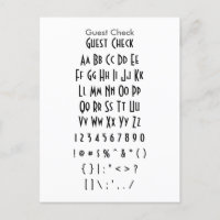 Guest Karo - Zazzle Schriftart Sampler Sheet