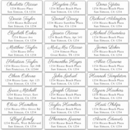 Guest Names Address 27 Personalisiertes Versandlab Aufkleber