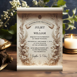 Guest Papyrus Vintag Retro Vellum Overlay Wedding Einladung