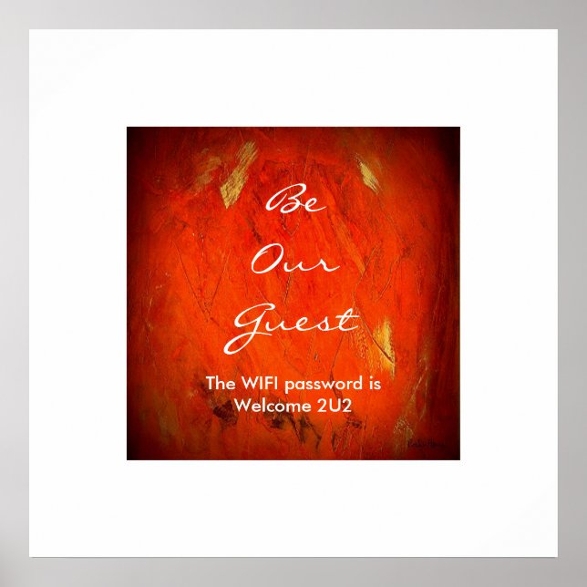 Guest Room WIFI Password Poster (Vorne)