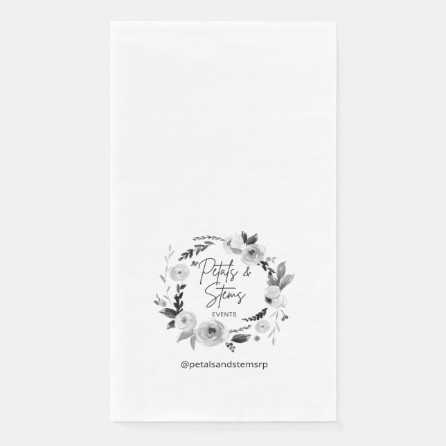 Guest Towel Napkins with Wedding Logo Serviette (Vorderseite)
