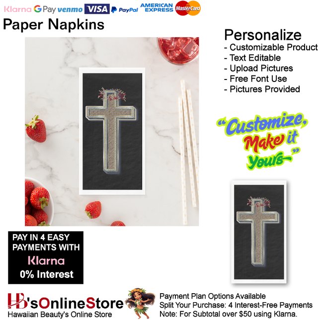 Guest towel Paper Napkins Black Background Serviette (Cross Biblical Faith Religion Black Background Paper Guest Towels.)