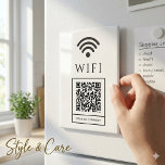 Guest WiFi Magnet Sign Scan QR for Fast Access<br><div class="desc">Provide quick and easy connectivity with this Guest WiFi magnet sign featuring a convenient QR code for fast access. Guests can scan the code with their phone to join your network instantly. Ideal for offices, cafés, restaurants, events, and rentals. The compact design keeps spaces organized while clearly displaying WiFi access...</div>