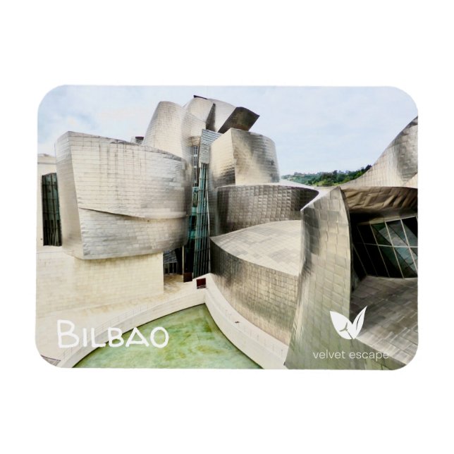 Guggenheim-Museum im Kühlschrankmagnet Bilbao Magnet (Horizontal)