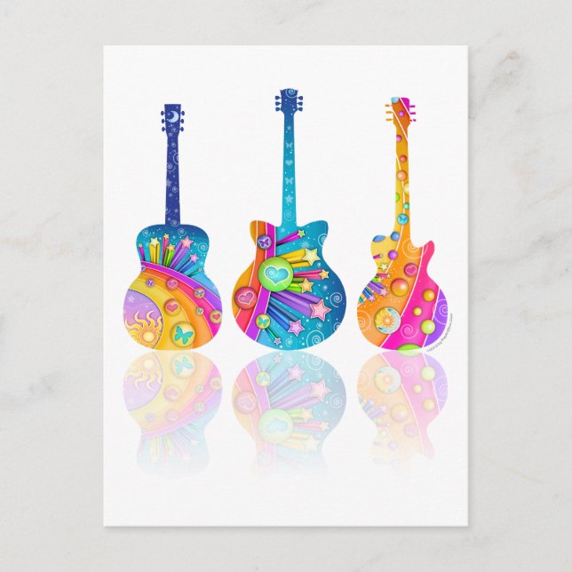 Gui tar Reflections Postkarte (Vorderseite)