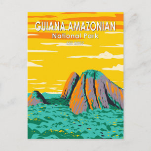 Guiana Amazonian Nationalpark Vintage Postkarte