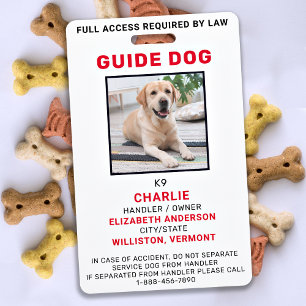 Guide Chien Service Chien Photo ID Badge
