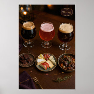 Guide d'accord mets et bières belges Poster