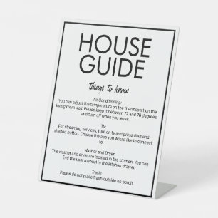 Guide de la Maison Blanche moderne Panneau de la t