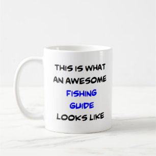 guide de pêche, énorme tasse de café