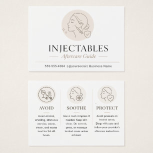 Guide de soins après injection minimaliste beige 