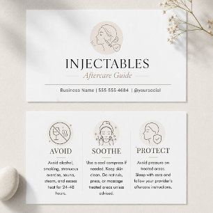 Guide de soins après injections minimaliste beige