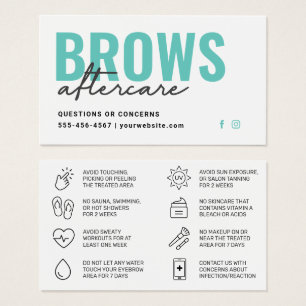 Guide de soins après sourcils moderne sarcelle fra