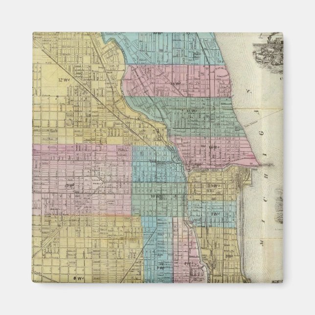 Guide Karte von Chicago Magnet (Vorne)