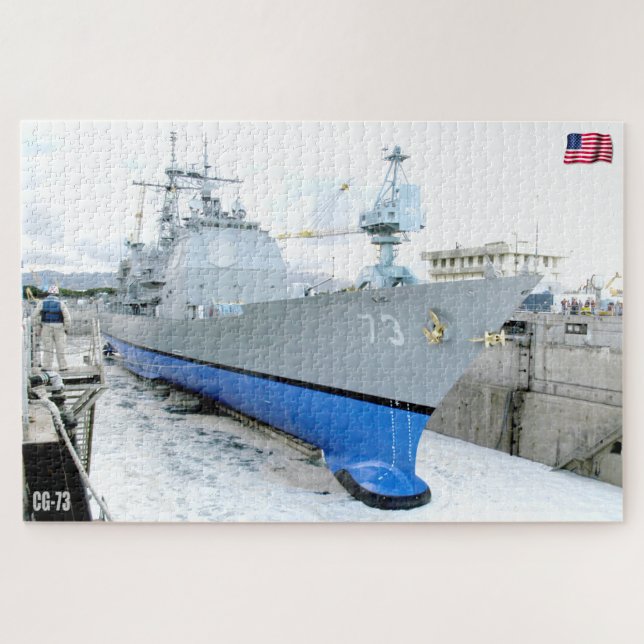 GUIDED-MISSILE CRUISER - CG-73 (20 x 30 INCH) (Horizontal)