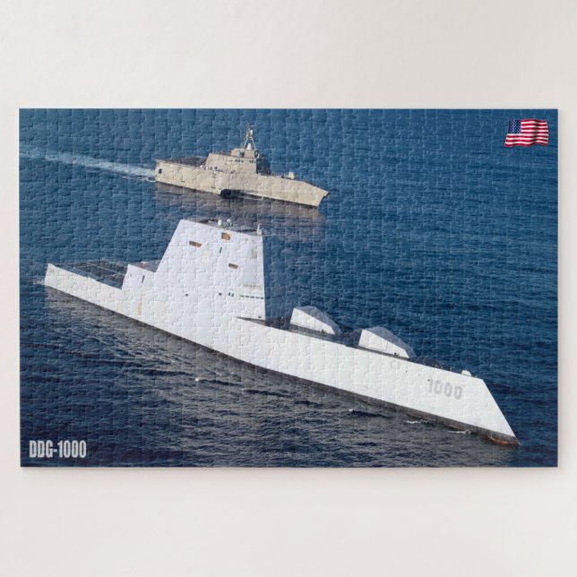 GUIDED-MISSILE DESTROYER - DDG-1000 (20x30 INCH) (Horizontal)