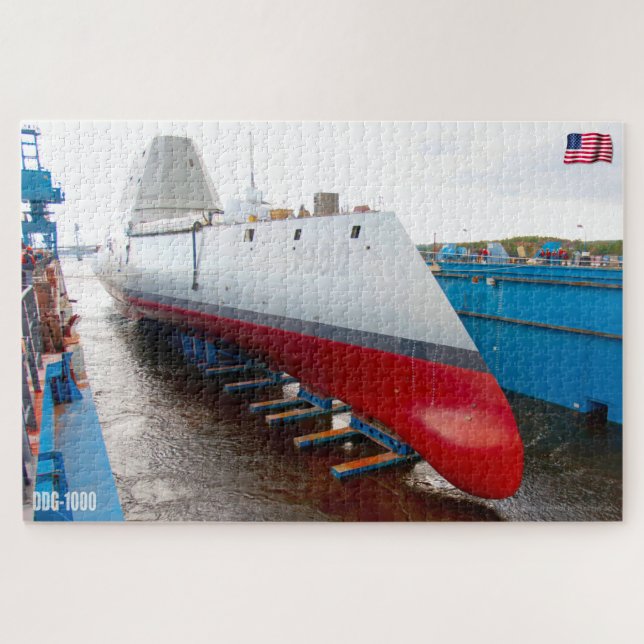 GUIDED-MISSILE DESTROYER - DDG-1000 (20x30 INCH) (Horizontal)