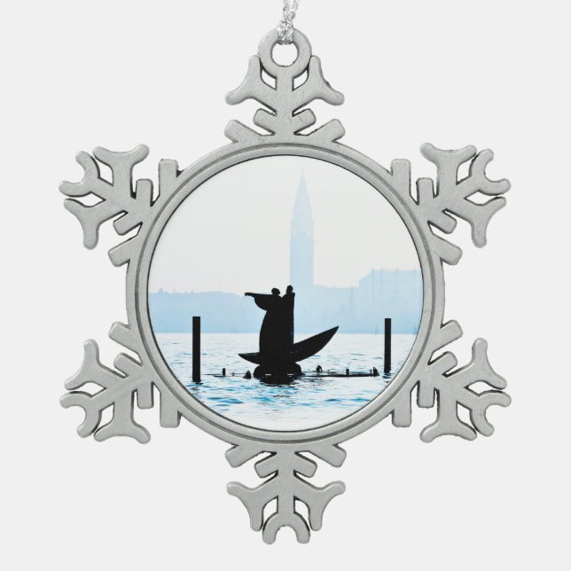 GUIDING HAND Pewter Snowflake Ornament (Vorderseite)