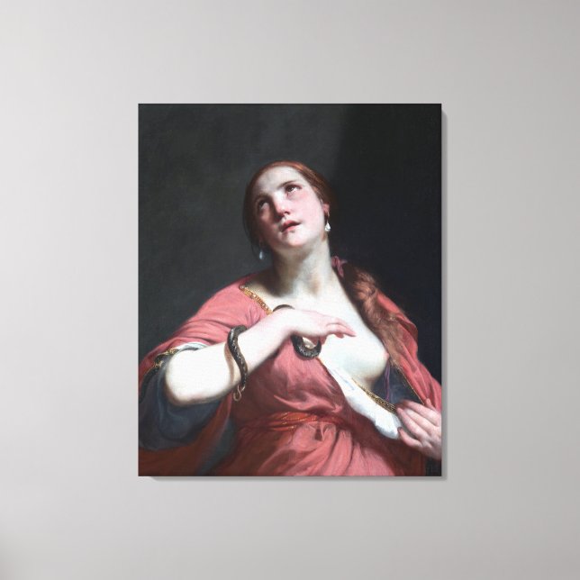 Guido Cagnacci Der Tod von Cleopatra Leinwanddruck (Vorderseite)