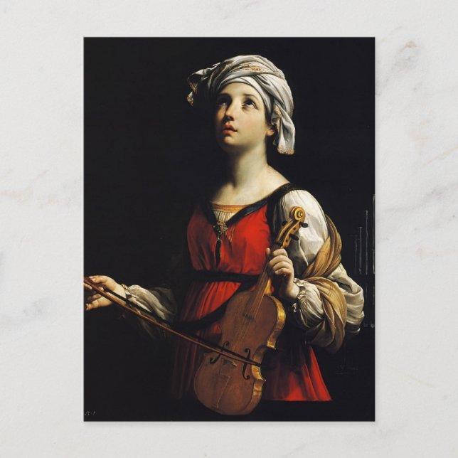 Guido Reni - St Cecilia Postkarte (Vorderseite)