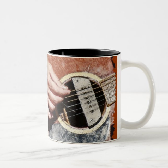 GUIITAR PLAYER Music-Lover-Tasse Zweifarbige Tasse (Rechts)