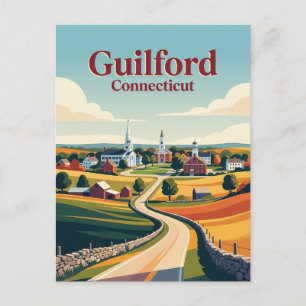 Guilford Connecticut Postkarte