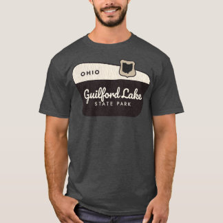 Guilford Lake Staat Park Ohio Willkommen Zeichen T-Shirt