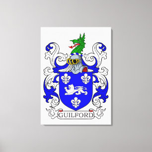 Guilford Wappen I Leinwanddruck