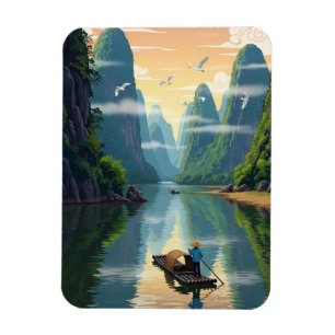 Guilin China Li-Fluss Reise Magnet