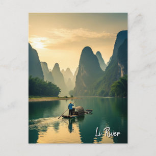 Guilin China Li River Travel Postkarte