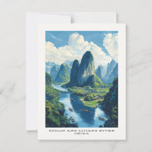 Guilin und Lijiang Nationalpark Postcard Postkarte