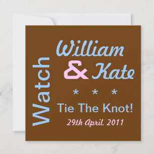 Guillaume et Kate Cravate The Knot Invitation