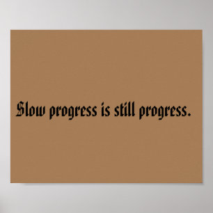 Guillemets Motivation GYM Et Poster Brown léger