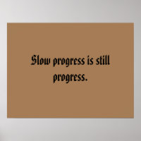 Guillemets Motivation GYM Et Poster Brown léger