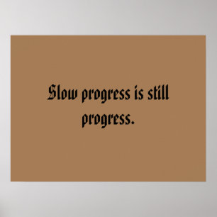 Guillemets Motivation GYM Et Poster Brown léger