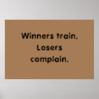 Guillemets Motivation GYM Et Poster Brown léger