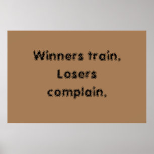 Guillemets Motivation GYM Et Poster Brown léger