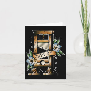 Guillotine Traditionelle Tattoo Flash Chin Up Medi Karte