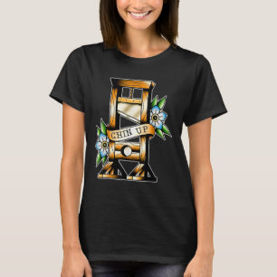 Guillotine Traditionelles Tattoo Funny Chin Auf Sa T-Shirt