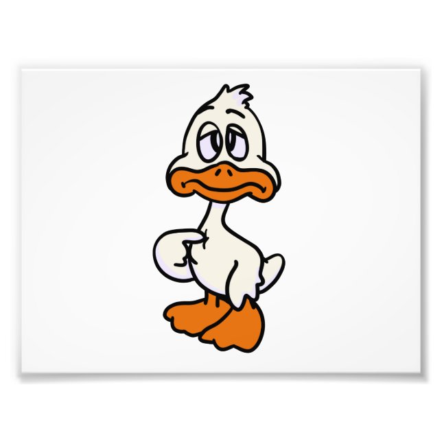 Guilty-Ente-Cartoon | Hintergrundfarbe auswählen Fotodruck (Vorne)