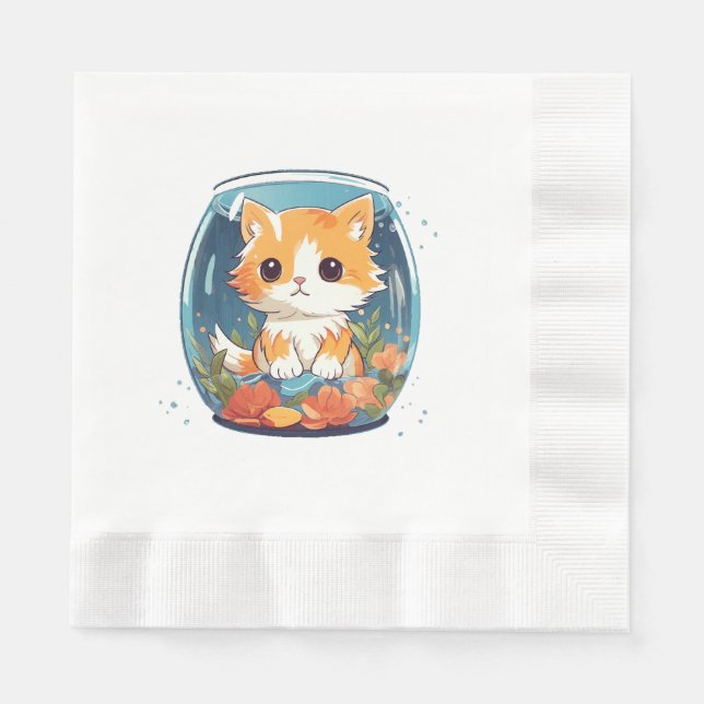 Guilty Kitty Serviette (Vorderseite)