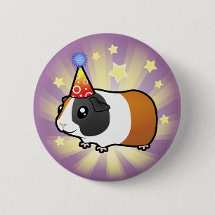 Guinea am Geburtstag Schweinefleisch (glatte Haare Button