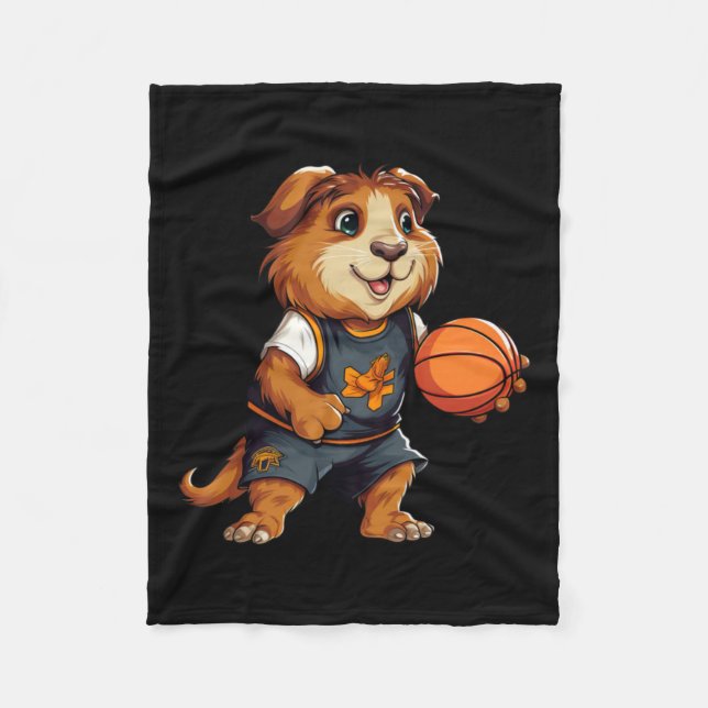 Guinea Basketball Schweine Fleecedecke (Vorderseite)