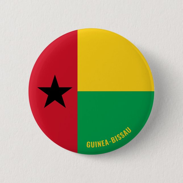 Guinea-Bissau-Fahne Charming Patriotic Button (Vorderseite)