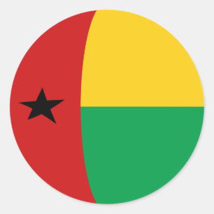 Guinea-Bissau Fischaugen-Flaggen-Aufkleber Runder Aufkleber